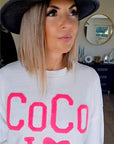 Sweat blanc I'COCO - 𝐌𝐚𝐫𝐢𝐧𝐚𝟒𝟒𝐟𝐚𝐦𝐢𝐥𝐲