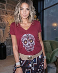 T-shirt bordeaux mexicain - 𝐌𝐚𝐫𝐢𝐧𝐚𝟒𝟒𝐟𝐚𝐦𝐢𝐥𝐲
