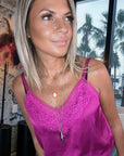 Débardeur fuchsia style lingerie - 𝐌𝐚𝐫𝐢𝐧𝐚𝟒𝟒𝐟𝐚𝐦𝐢𝐥𝐲