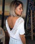 T-shirt blanc encolure en V au dos - 𝐌𝐚𝐫𝐢𝐧𝐚𝟒𝟒𝐟𝐚𝐦𝐢𝐥𝐲