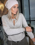 Pull beige chic à maille fine et chaude - 𝐌𝐚𝐫𝐢𝐧𝐚𝟒𝟒𝐟𝐚𝐦𝐢𝐥𝐲