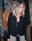 Cardigan noir à maille douce et chaude - 𝐌𝐚𝐫𝐢𝐧𝐚𝟒𝟒𝐟𝐚𝐦𝐢𝐥𝐲