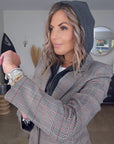 Veste carreaux à capuche - 𝐌𝐚𝐫𝐢𝐧𝐚𝟒𝟒𝐟𝐚𝐦𝐢𝐥𝐲