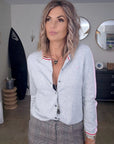 Cardigan Love gris clair