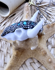 Sautoir buffle blanc et turquoise - 𝐌𝐚𝐫𝐢𝐧𝐚𝟒𝟒𝐟𝐚𝐦𝐢𝐥𝐲