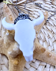 Sautoir buffle blanc et turquoise - 𝐌𝐚𝐫𝐢𝐧𝐚𝟒𝟒𝐟𝐚𝐦𝐢𝐥𝐲