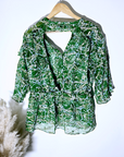 Blouse verte en soie dos nu BERENICE - 𝐌𝐚𝐫𝐢𝐧𝐚𝟒𝟒𝐟𝐚𝐦𝐢𝐥𝐲