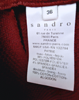 Short chic bordeaux SANDRO - 𝐌𝐚𝐫𝐢𝐧𝐚𝟒𝟒𝐟𝐚𝐦𝐢𝐥𝐲