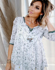 Blouse éthnique verte STELLA FOREST - 𝐌𝐚𝐫𝐢𝐧𝐚𝟒𝟒𝐟𝐚𝐦𝐢𝐥𝐲