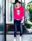 Pull eclair red OUI - 𝐌𝐚𝐫𝐢𝐧𝐚𝟒𝟒𝐟𝐚𝐦𝐢𝐥𝐲