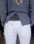 Jean slim blanc - 𝐌𝐚𝐫𝐢𝐧𝐚𝟒𝟒𝐟𝐚𝐦𝐢𝐥𝐲
