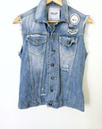 Veste denim Girls sans manche - 𝐌𝐚𝐫𝐢𝐧𝐚𝟒𝟒𝐟𝐚𝐦𝐢𝐥𝐲