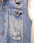 Veste denim Girls sans manche - 𝐌𝐚𝐫𝐢𝐧𝐚𝟒𝟒𝐟𝐚𝐦𝐢𝐥𝐲