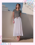 Jupe midi beige - 𝐌𝐚𝐫𝐢𝐧𝐚𝟒𝟒𝐟𝐚𝐦𝐢𝐥𝐲