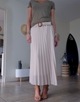 Jupe midi beige - 𝐌𝐚𝐫𝐢𝐧𝐚𝟒𝟒𝐟𝐚𝐦𝐢𝐥𝐲