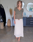 Jupe midi beige - 𝐌𝐚𝐫𝐢𝐧𝐚𝟒𝟒𝐟𝐚𝐦𝐢𝐥𝐲