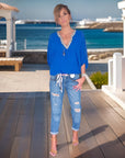Blouse fluide bleu roi - 𝐌𝐚𝐫𝐢𝐧𝐚𝟒𝟒𝐟𝐚𝐦𝐢𝐥𝐲