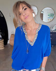 Blouse fluide bleu roi - 𝐌𝐚𝐫𝐢𝐧𝐚𝟒𝟒𝐟𝐚𝐦𝐢𝐥𝐲