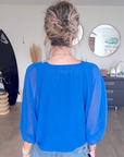 Blouse fluide bleu roi - 𝐌𝐚𝐫𝐢𝐧𝐚𝟒𝟒𝐟𝐚𝐦𝐢𝐥𝐲