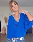 Blouse fluide bleu roi - 𝐌𝐚𝐫𝐢𝐧𝐚𝟒𝟒𝐟𝐚𝐦𝐢𝐥𝐲