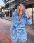 Combi-short en denim - 𝐌𝐚𝐫𝐢𝐧𝐚𝟒𝟒𝐟𝐚𝐦𝐢𝐥𝐲