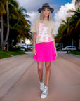 Jupe courte fuchsia - 𝐌𝐚𝐫𝐢𝐧𝐚𝟒𝟒𝐟𝐚𝐦𝐢𝐥𝐲