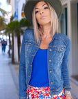 Veste cloutés en denim - 𝐌𝐚𝐫𝐢𝐧𝐚𝟒𝟒𝐟𝐚𝐦𝐢𝐥𝐲