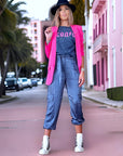 Veste chic fuchsia - 𝐌𝐚𝐫𝐢𝐧𝐚𝟒𝟒𝐟𝐚𝐦𝐢𝐥𝐲
