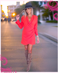 Robe chic rouge corail - 𝐌𝐚𝐫𝐢𝐧𝐚𝟒𝟒𝐟𝐚𝐦𝐢𝐥𝐲
