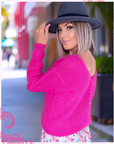 Pull cardigan fuchsia - 𝐌𝐚𝐫𝐢𝐧𝐚𝟒𝟒𝐟𝐚𝐦𝐢𝐥𝐲