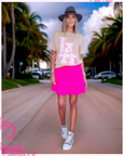 Jupe courte fuchsia - 𝐌𝐚𝐫𝐢𝐧𝐚𝟒𝟒𝐟𝐚𝐦𝐢𝐥𝐲