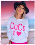 Sweat blanc I'COCO - 𝐌𝐚𝐫𝐢𝐧𝐚𝟒𝟒𝐟𝐚𝐦𝐢𝐥𝐲