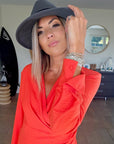Robe chic rouge corail - 𝐌𝐚𝐫𝐢𝐧𝐚𝟒𝟒𝐟𝐚𝐦𝐢𝐥𝐲