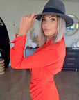 Robe chic rouge corail - 𝐌𝐚𝐫𝐢𝐧𝐚𝟒𝟒𝐟𝐚𝐦𝐢𝐥𝐲
