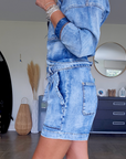 Combi-short en denim - 𝐌𝐚𝐫𝐢𝐧𝐚𝟒𝟒𝐟𝐚𝐦𝐢𝐥𝐲