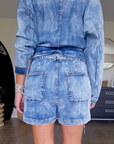 Combi-short en denim - 𝐌𝐚𝐫𝐢𝐧𝐚𝟒𝟒𝐟𝐚𝐦𝐢𝐥𝐲
