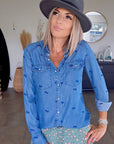 Chemise bleue - 𝐌𝐚𝐫𝐢𝐧𝐚𝟒𝟒𝐟𝐚𝐦𝐢𝐥𝐲