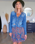 Chemise cloutées en denim - 𝐌𝐚𝐫𝐢𝐧𝐚𝟒𝟒𝐟𝐚𝐦𝐢𝐥𝐲