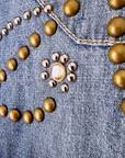 Chemise cloutées en denim - 𝐌𝐚𝐫𝐢𝐧𝐚𝟒𝟒𝐟𝐚𝐦𝐢𝐥𝐲