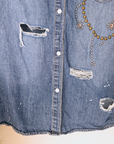Chemise cloutées en denim - 𝐌𝐚𝐫𝐢𝐧𝐚𝟒𝟒𝐟𝐚𝐦𝐢𝐥𝐲