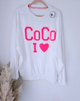 Sweat blanc I'COCO - 𝐌𝐚𝐫𝐢𝐧𝐚𝟒𝟒𝐟𝐚𝐦𝐢𝐥𝐲