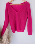 Pull cardigan fuchsia - 𝐌𝐚𝐫𝐢𝐧𝐚𝟒𝟒𝐟𝐚𝐦𝐢𝐥𝐲