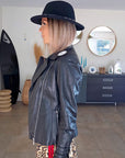 Perfecto noir en cuir