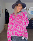 Pull léopard fuchsia