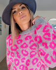 Pull léopard fuchsia
