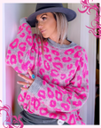 Pull léopard fuchsia