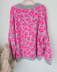 Pull léopard fuchsia