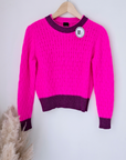 Pull top crop fuchsia fluo