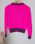 Pull top crop fuchsia fluo