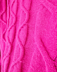 Pull torsadé fuchsia
